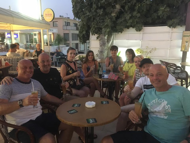 family and friends on holiday in Cyprus