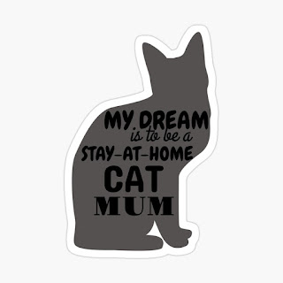 stay at home cat mum sticker