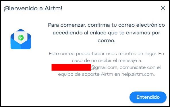 Verificar tu correo en AirTm