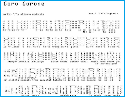 Goro Gorone SATB Notasi Angka Arr. Lilik Sugiarto_sc