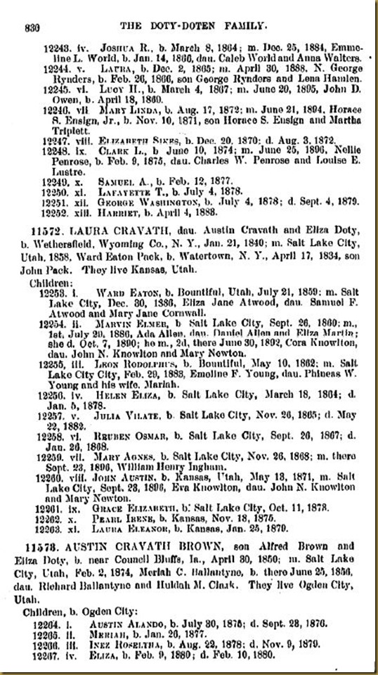 Doty-Doten Family In America-The Family of Joseph Doty206