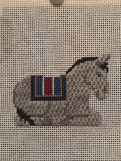 carol dupree needlepoint nativity donkey