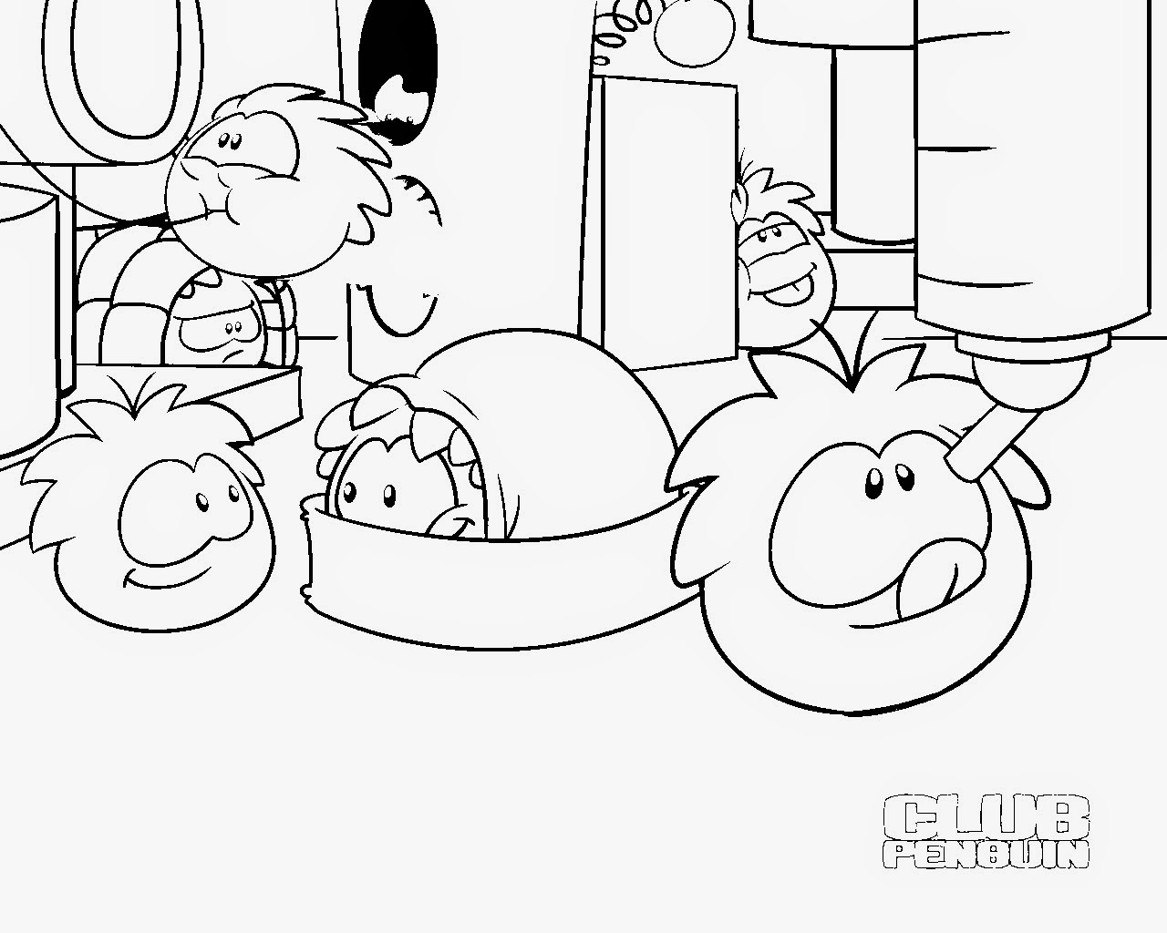 Club Penguin Coloring Drawing Free wallpaper