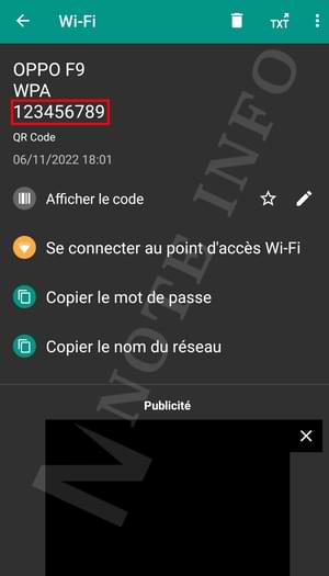 see wifi password android