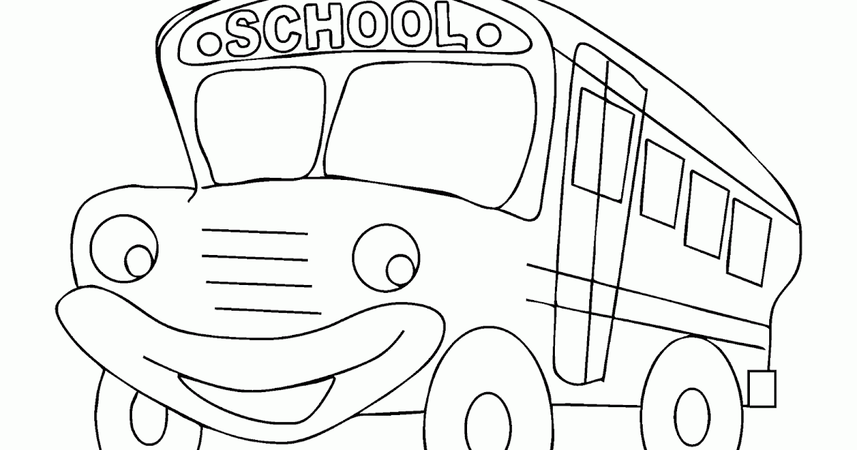  Gambar  Mewarnai Bus Sekolah Versi Kartun Contoh Anak PAUD