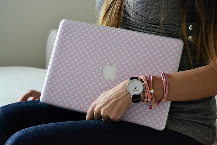 case cuori rosa mac