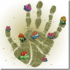 12253447-print-of-dirty-palm-with-cartoon-germs