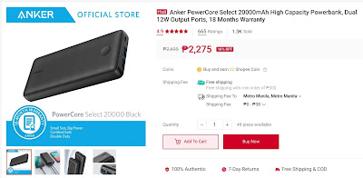 Anker PowerCore Select 10000mah