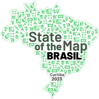 Logo do evento State of the Map Brasil 2023