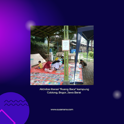 Wadah literasi anak kampung di kampung Coblong Megamendung