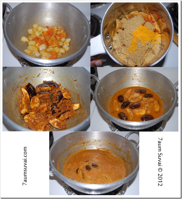 Kathirikkai kara kuzhambu Process