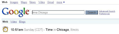 як шукати час в Google - Chicago