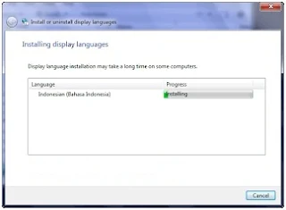 Cara install Windows 7 Language Interface Pack Bahasa Indonesia