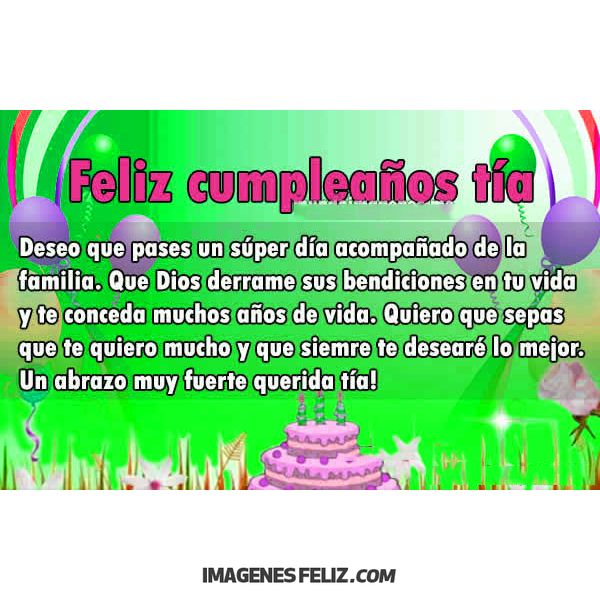 Feliz Cumpleaños Tía 💥【 IMÁGENES Feliz Cumpleaños