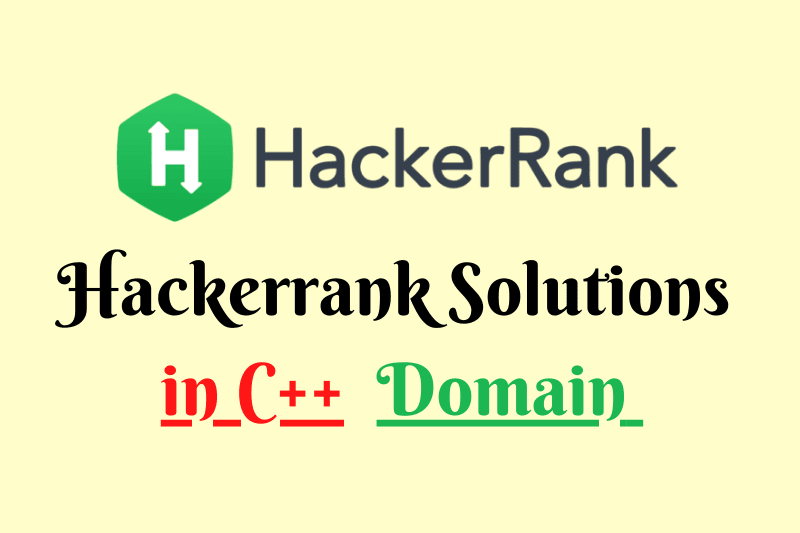 hackerrank c++ solutions