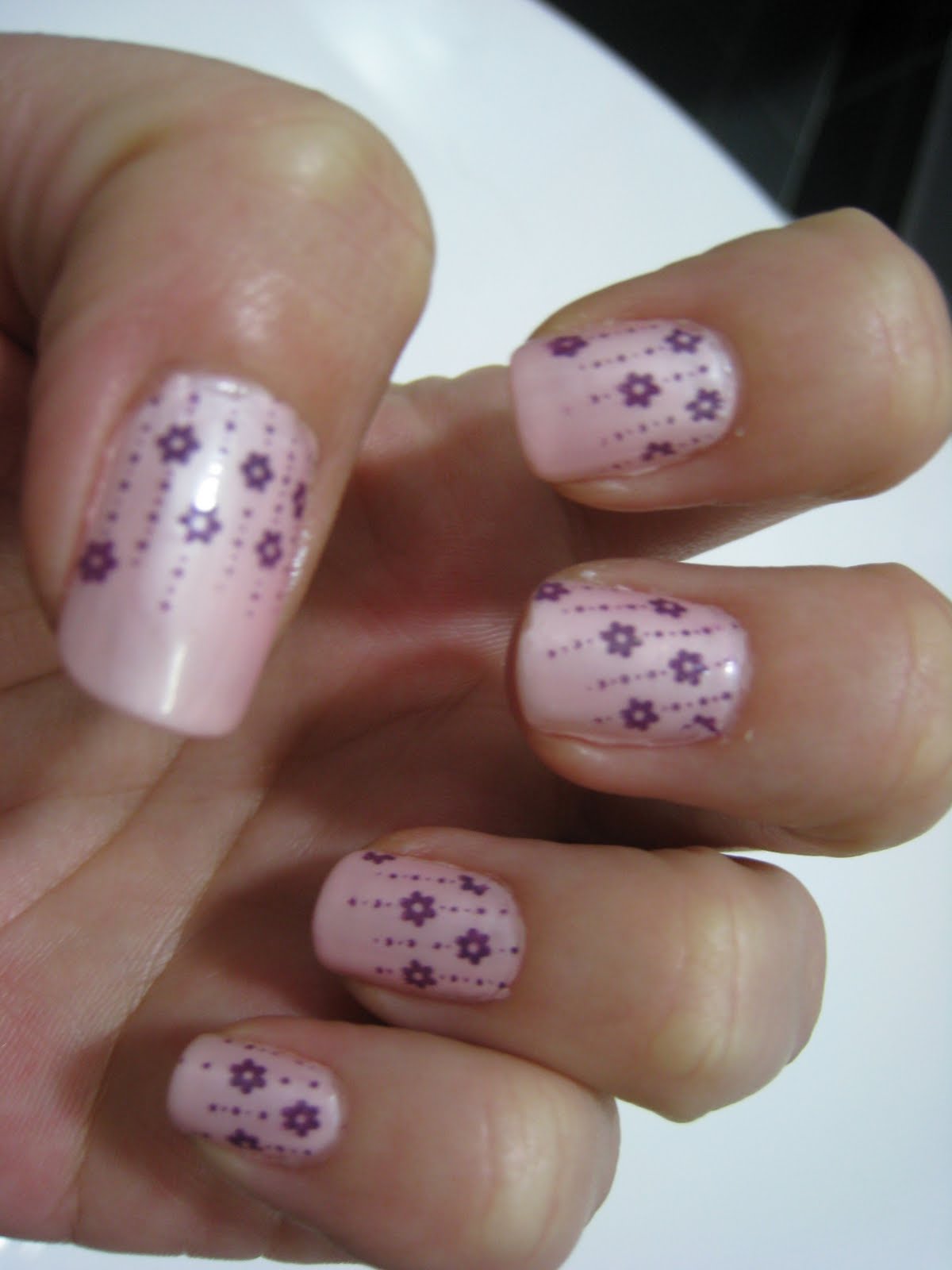 this set of nails was done with konad plate m69 konad special polish ...