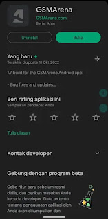 Install GSMArena di Android