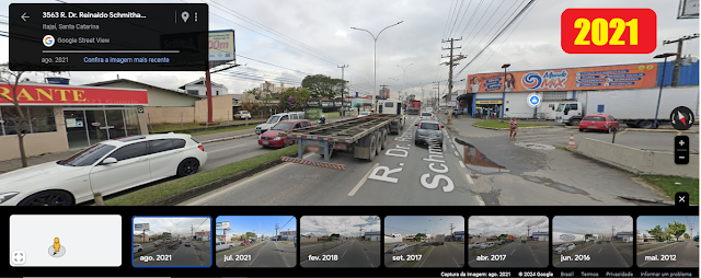 Google Street View agora permite escolher datas para visualizar ruas antes e depois.