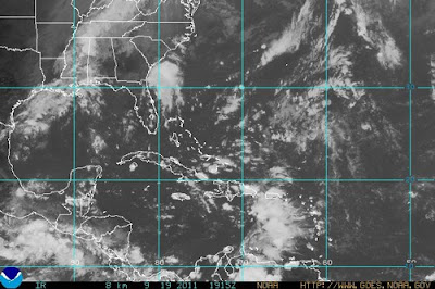 Dom Rep (Punta Cana), Puerto Rico, Zentralamerika, Florida, Georgia & South Carolina: Es brodelt ganz ordentlich, Wettervorhersage Wetter, Punta Cana, Dominikanische Republik, Puerto Rico, Florida, September, 2011, aktuell, Satellitenbild Satellitenbilder, 