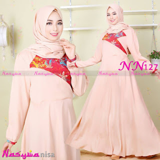 NN127 ( Dress + Pasmina ) PEACH