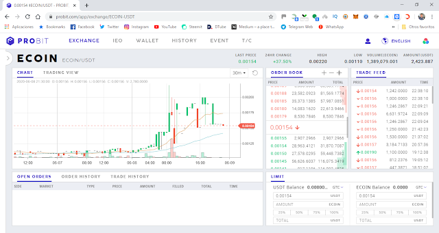 Nuevo AirDrop: Ecoin la criptomoneda para todos