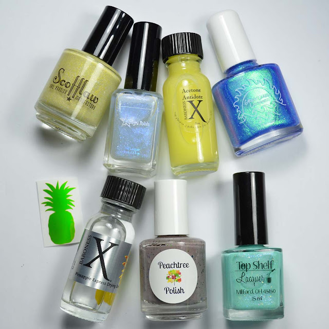 nail polish bottles and sticker