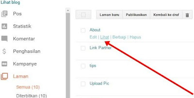 Cara Membuat Halaman Statis di Blogspot beserta penjelasannya