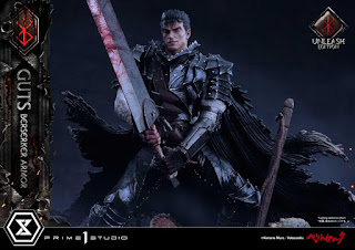 Berserk - Guts in Bersrk Armor Rage Edition y Unleash Edition Statues de Prime 1 Studio