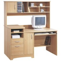 Sweet Maple Computer Desk with Hutch Sweet Maple