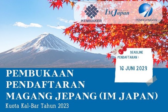 Lowongan Magang Ke Jepang IM Japan Kuota Kalimantan Barat 2023 Kualifikasi SMA SMK