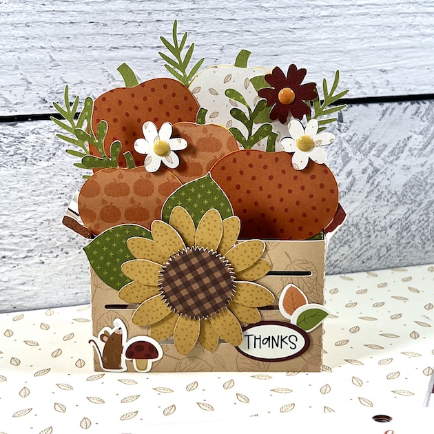 Fall Pumpkin Box Card made with a Lori Whitlock cutting file