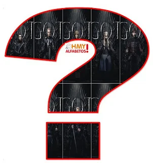 Abecedario con Personajes de Juego de Tronos. Alphabet with Game of Thrones Characters.