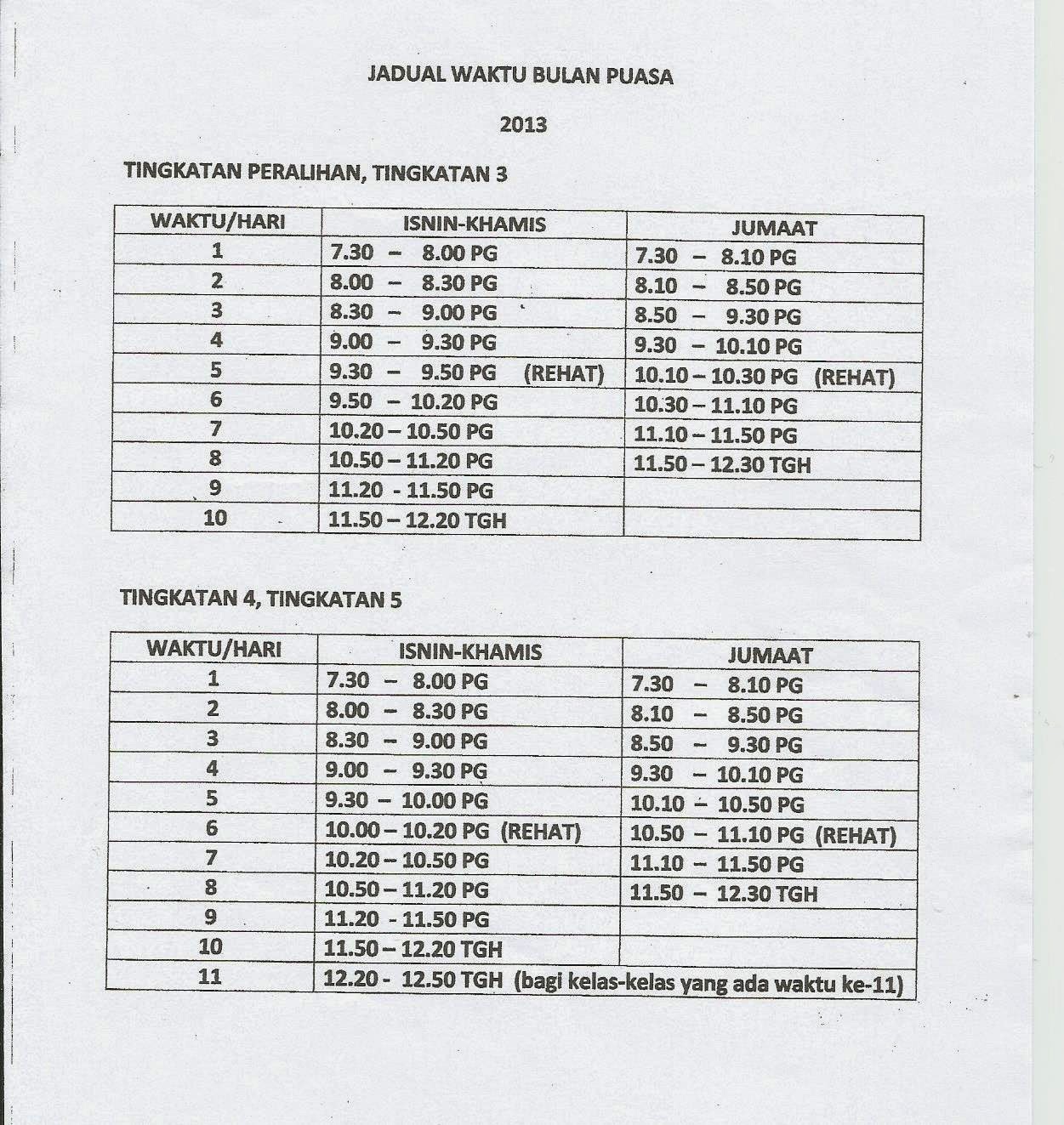 SMK TAMAN DESA 2 DAN PIBG: Surat Edaran