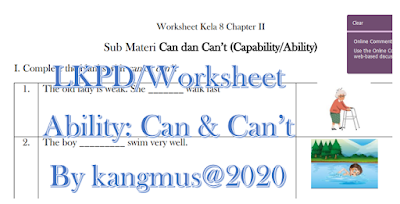 Ability, Capability, Can, Can't, Cannot, Soal drill, Bahasa Inggris