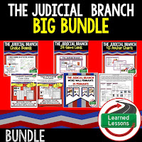 Judicial Branch, Civics Mega Bundle, Government Mega Bundle, Civics and Government Curriculum, Anchor Charts, Games, Digital Interactive Notebook, Google Classroom, Word Wall, Choice Boards, Guided Notes, PowerPoints, Test Prep, Document Based Questions