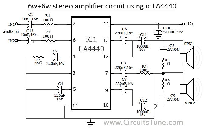 La4440 Amplifier Circuit Circuitstune
