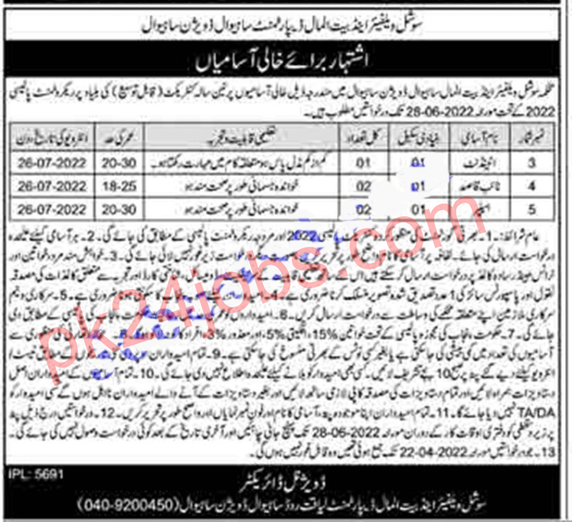 Social Welfare Jobs 2022 – Government Jobs 2022