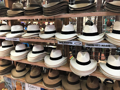 Panama Hats on Display in Victors Panama