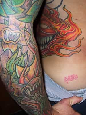 flash tattoo sleeve libelulas tattoo