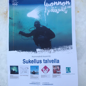 Kuva posterista, jossa mainostetaan luonnon päivät 2017 -tapahtumaan Sukellus talvella