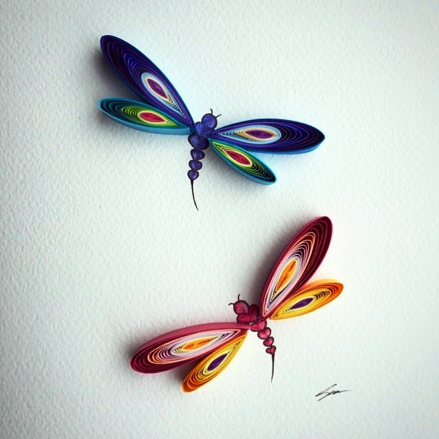 paper quilling art by Sena Runa