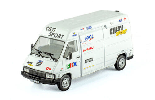 renault master 1:43 team cilti sport, vehiculos de asistencia de rally