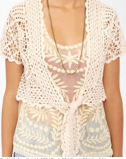 Scalloped Crochet Shrug