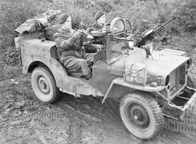 Jeep del SAS en Alemania en 1944. Foto del Ejército británico