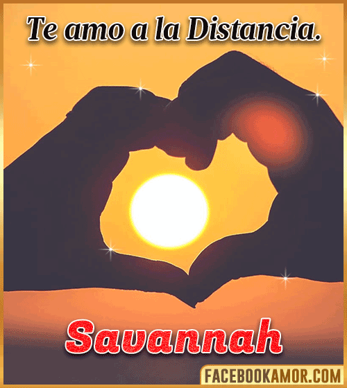 Te amo a la distancia savannah