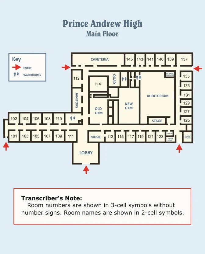 Example Prince Andrew High School Floor Plan