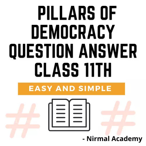 Pillars Of Democracy Class 11 Questions And Answers