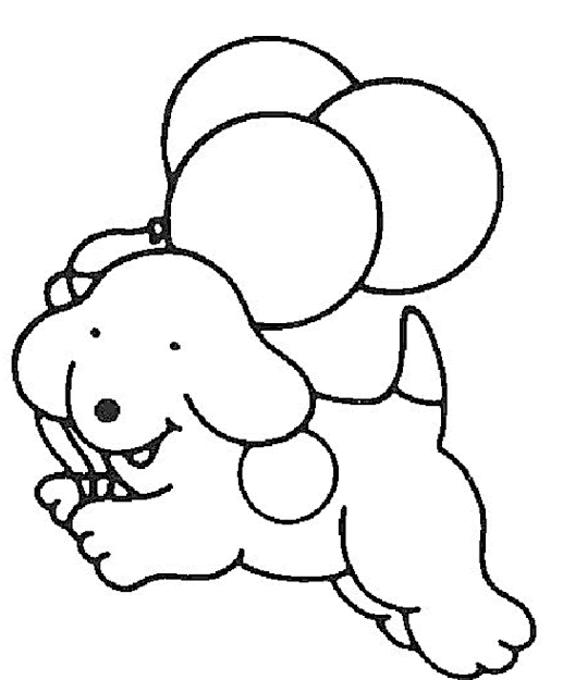 Easy Dog Coloring Pages Kids Animal Coloring 