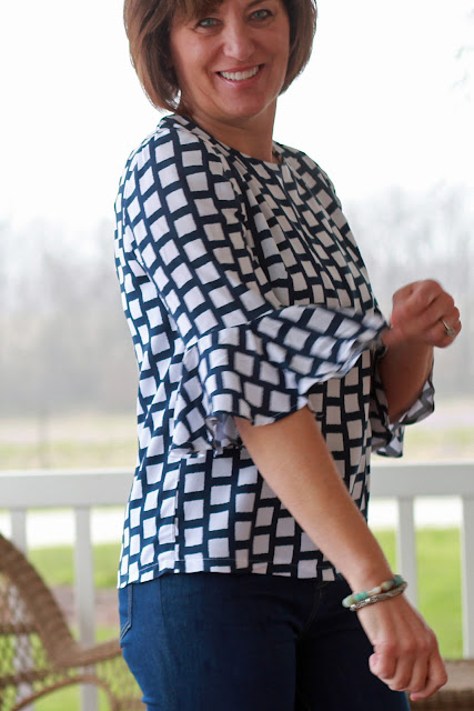 Style Maker Fabrics Spring 2017 tour - rayon challis blouse in McCall's 7542