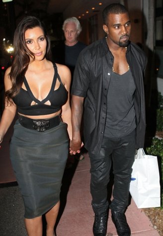  Kim Kardashian and Kanye West  with his lover
